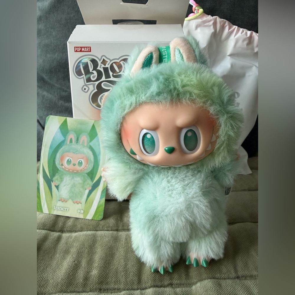 Pop Mart BIE ( Serenity) Green Plush pendant.